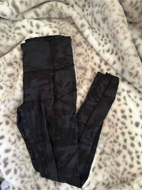 lululemon athletica Black/Charcoal Camo High-Rise Leggings